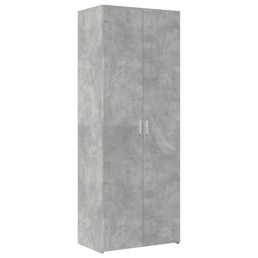 Credenza Grigio Cemento 70x42,5x185 cm in Legno Ingegnerizzato
