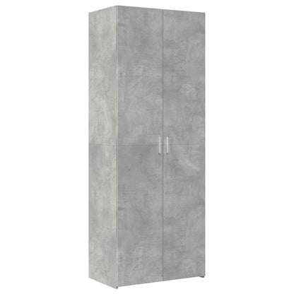 Credenza Grigio Cemento 70x42,5x185 cm in Legno Ingegnerizzato