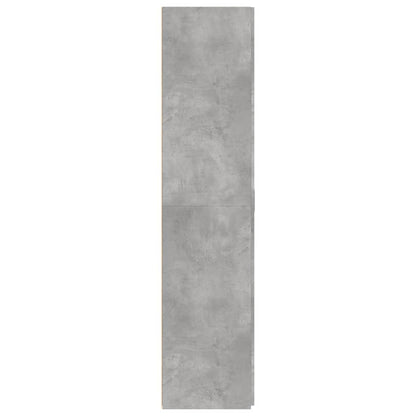Credenza Grigio Cemento 70x42,5x185 cm in Legno Ingegnerizzato