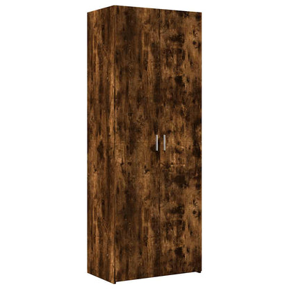 Credenza Rovere Fumo 70x42,5x185 cm in Legno Ingegnerizzato