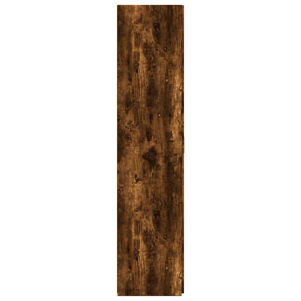 Credenza Rovere Fumo 70x42,5x185 cm in Legno Ingegnerizzato