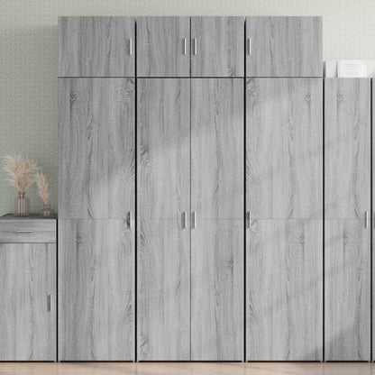 Credenza Grigio Sonoma 70x42,5x185 cm in Legno Ingegnerizzato