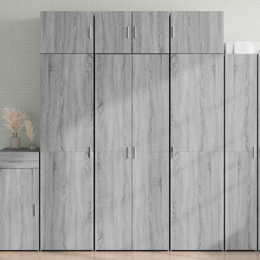 Credenza Grigio Sonoma 70x42,5x185 cm in Legno Ingegnerizzato