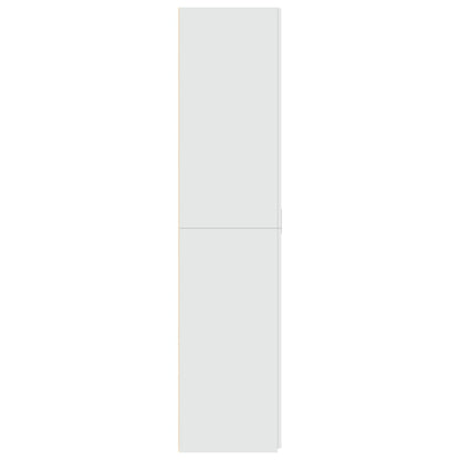 Credenza Bianca 80x42,5x185 cm in Legno Ingegnerizzato