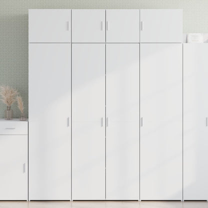 Credenza Bianca 80x42,5x185 cm in Legno Ingegnerizzato