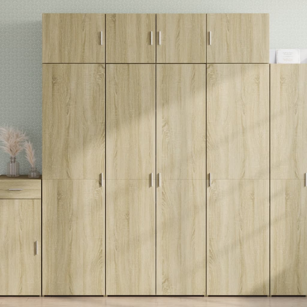 Credenza Rovere Sonoma 80x42,5x185 cm in Legno Ingegnerizzato