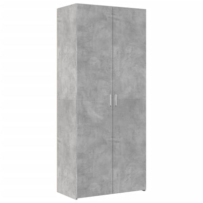 Credenza Grigio Cemento 80x42,5x185 cm in Legno Ingegnerizzato
