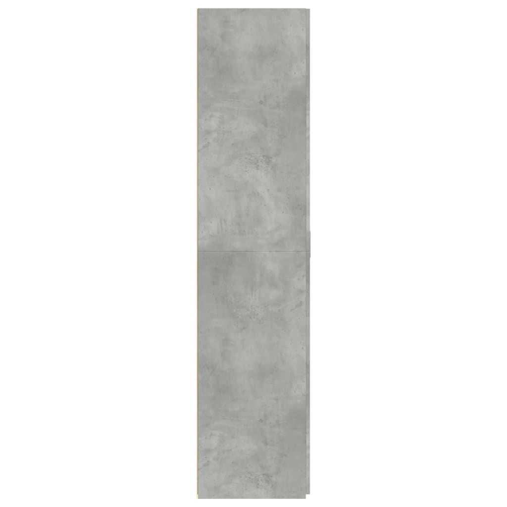 Credenza Grigio Cemento 80x42,5x185 cm in Legno Ingegnerizzato