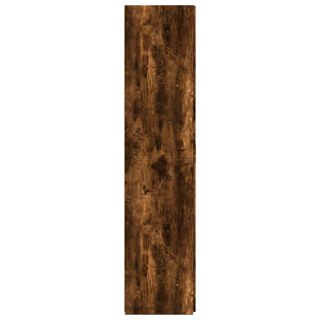 Credenza Rovere Fumo 80x42,5x185 cm in Legno Ingegnerizzato