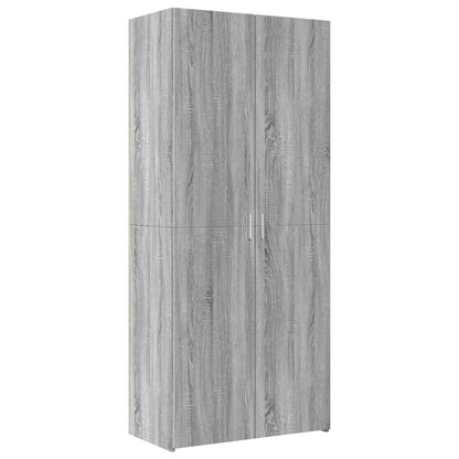 Credenza Grigio Sonoma 80x42,5x185 cm in Legno Ingegnerizzato