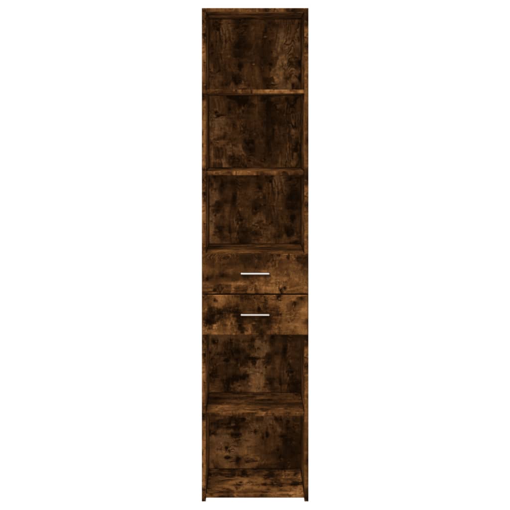 Credenza Rovere Fumo 40x42,5x185 cm in Legno Multistrato