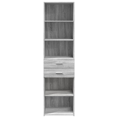 Credenza Grigio Sonoma 50x42,5x185 cm in Legno Ingegnerizzato