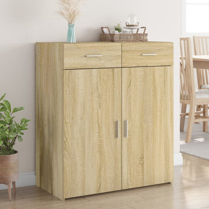 Credenza Rovere Sonoma 80x42,5x93 cm in Legno Multistrato