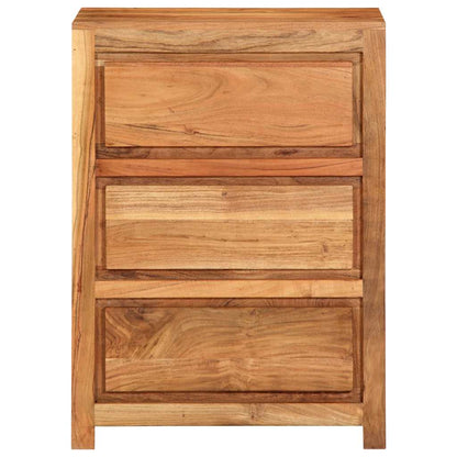 Cassettiera 55x33x75 cm in Legno Massello di Acacia