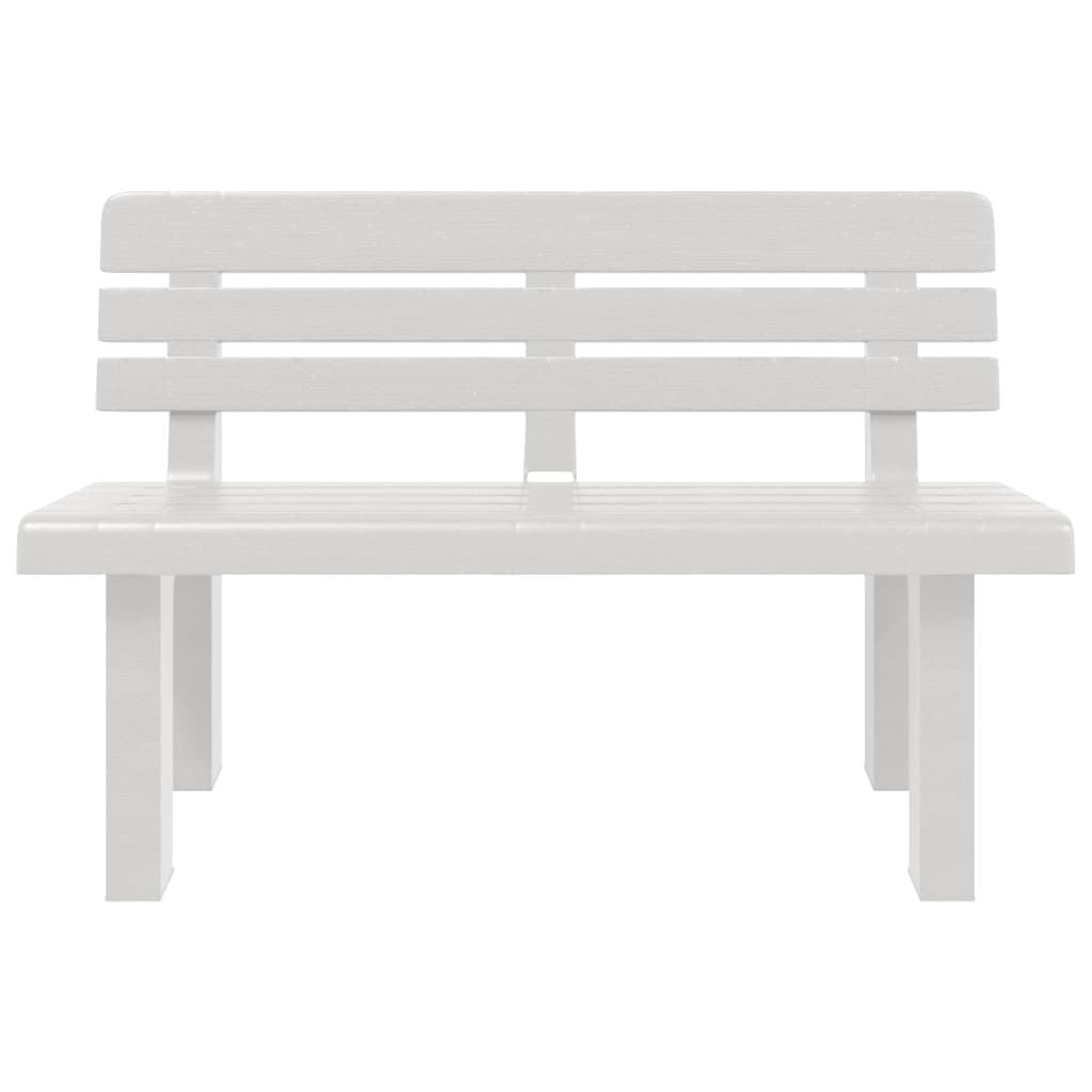 Panchina da Giardino Bianca 110x52x71 cm in Polipropilene