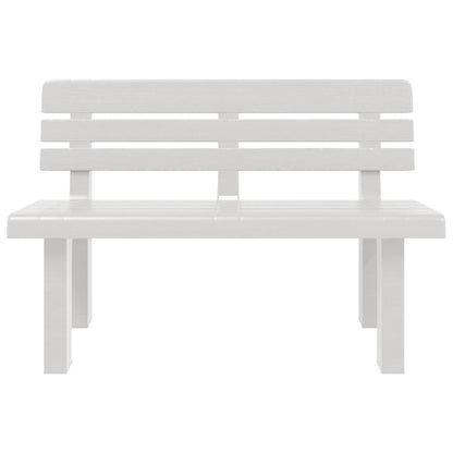 Panchina da Giardino Bianca 110x52x71 cm in Polipropilene