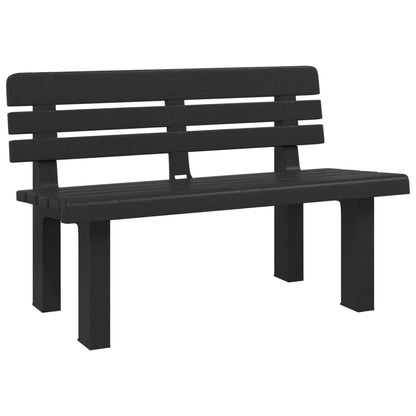 Panchina da Giardino Antracite 110x52x71 cm in Polipropilene