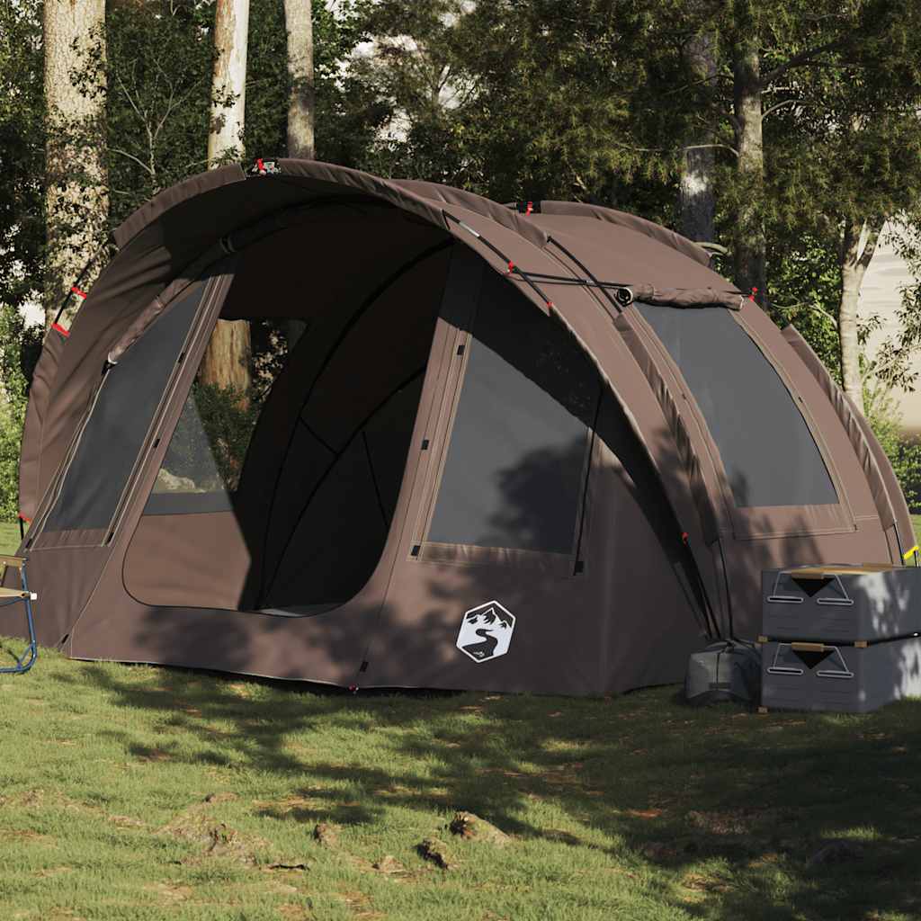 Tenda da Pesca per 2 Persone Marrone Impermeabile