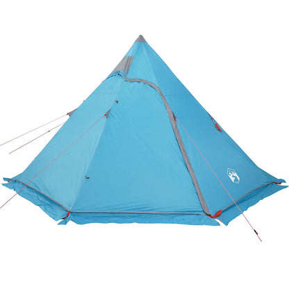 Tenda da Campeggio Tipi per 5 Persone Blu Impermeabile