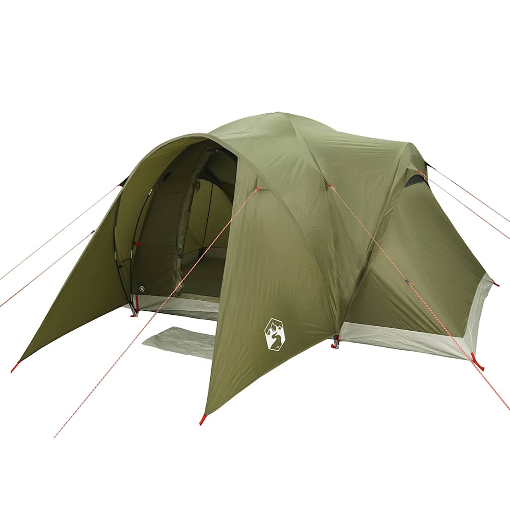 Tenda Familiare a Cupola 6 Persone Verde Oliva Impermeabile