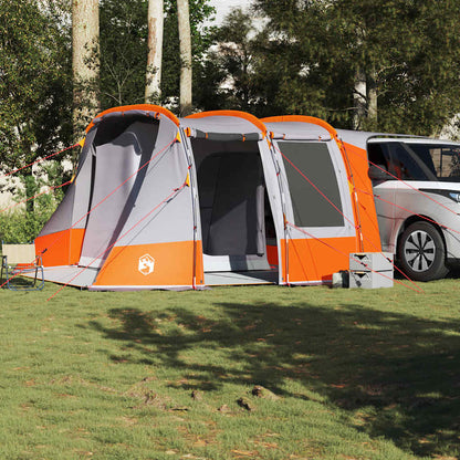 Tenda da Campeggio per Auto Grigio e Arancione Impermeabile