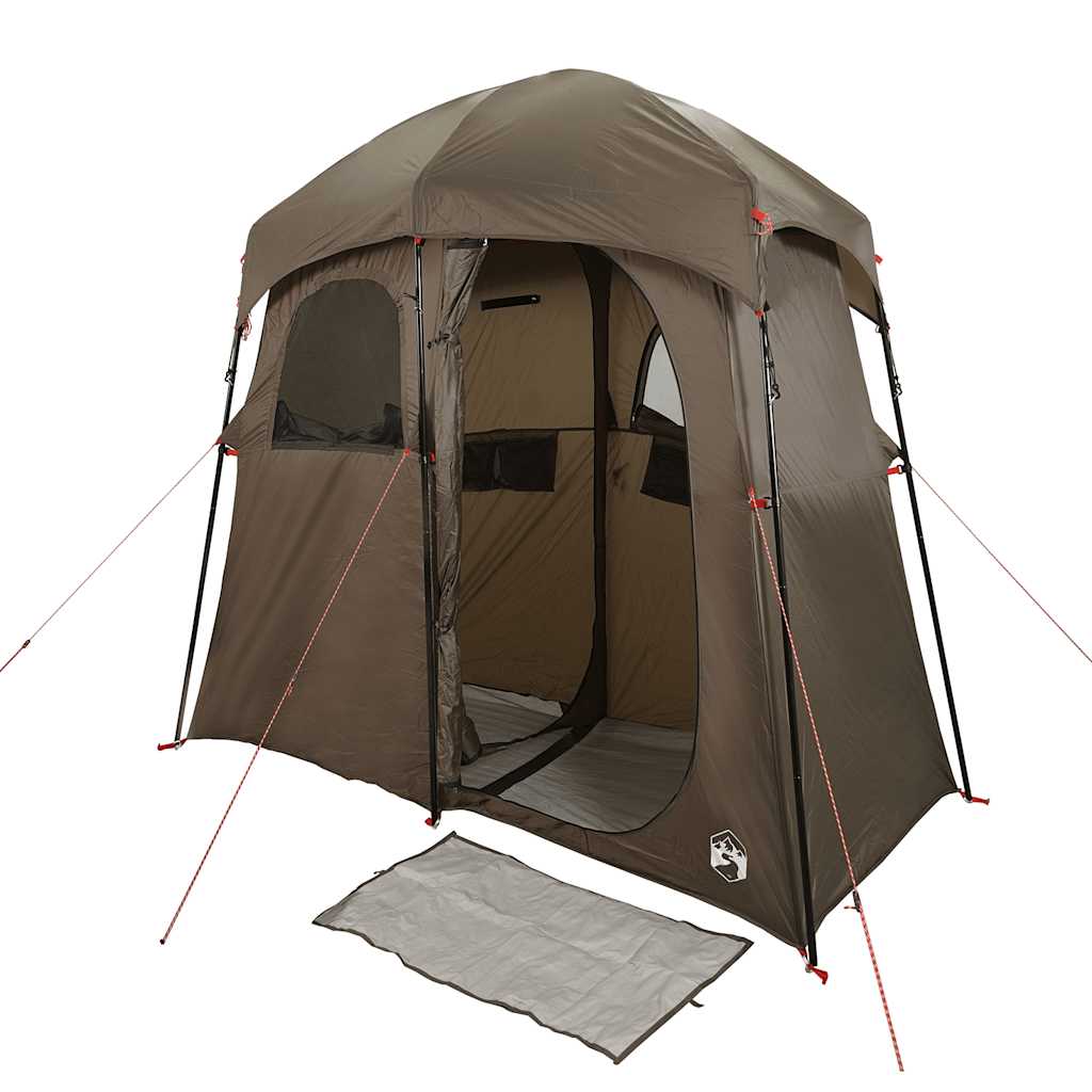 Tenda da Doccia per 2 Persone Marrone Impermeabile