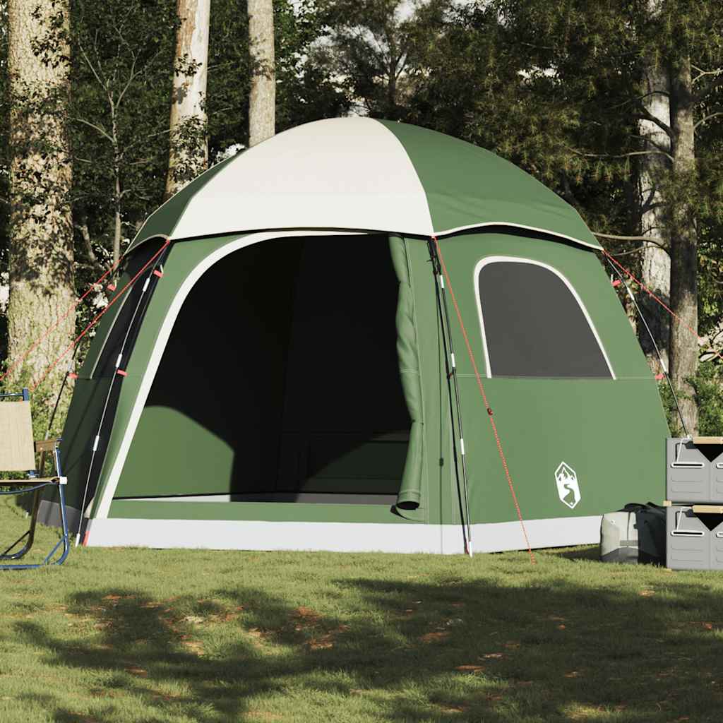 Tenda Familiare Igloo per 6 Persone Verde Impermeabile