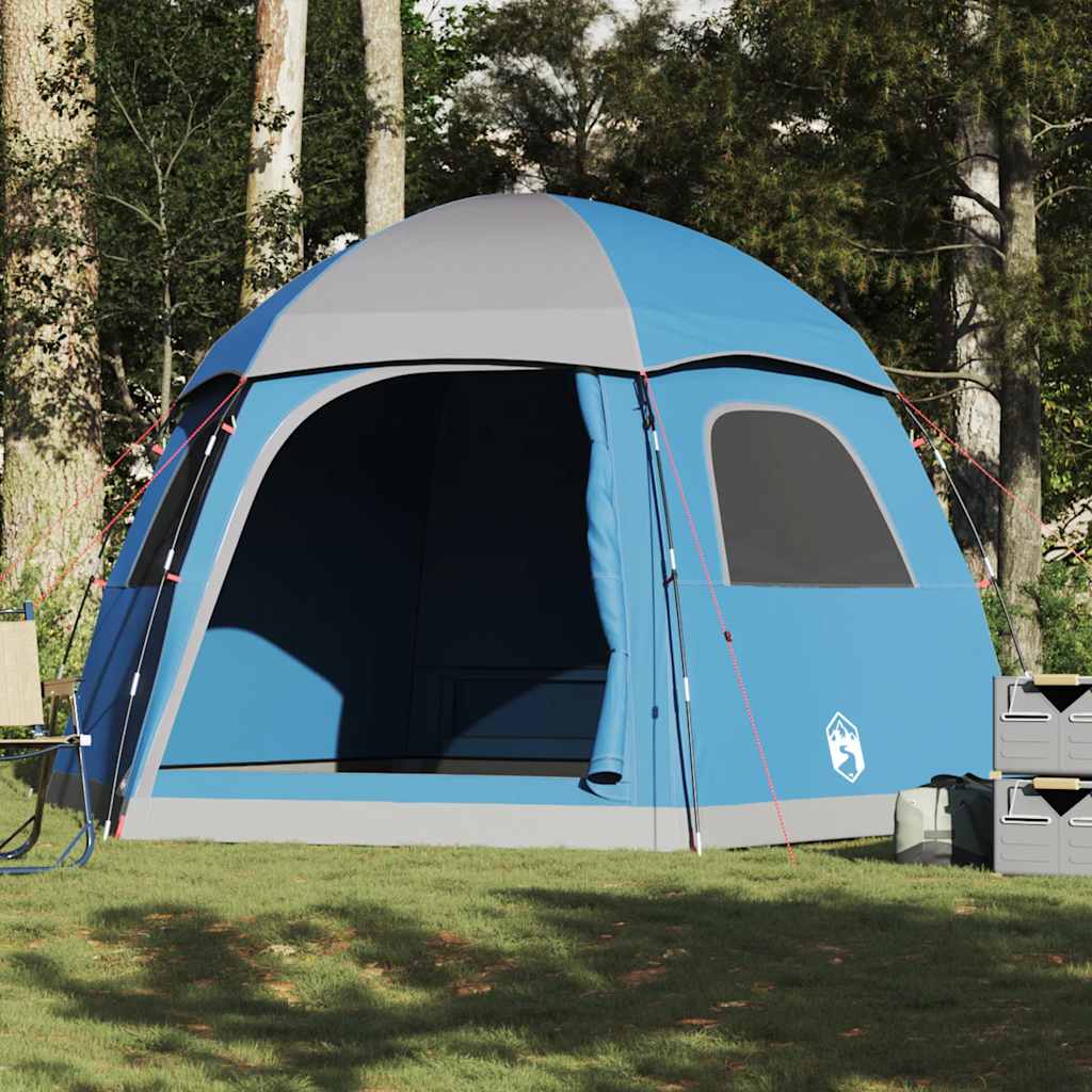 Tenda Familiare Igloo per 6 Persone Blu Impermeabile