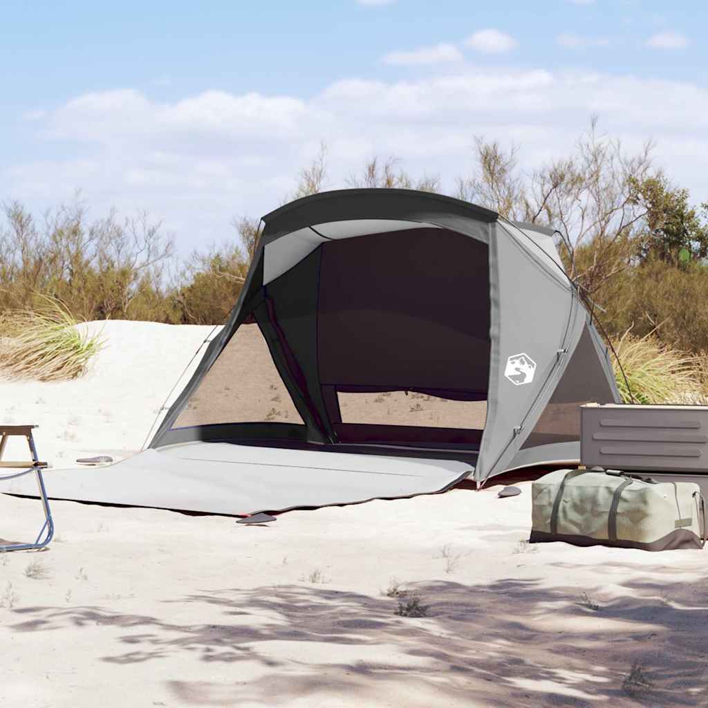 Tenda da Spiaggia 2 Persone Grigia Impermeabile