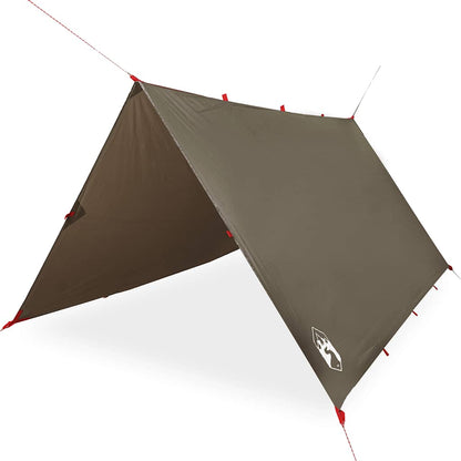 Telone da Campeggio Marrone 306x306 cm Impermeabile