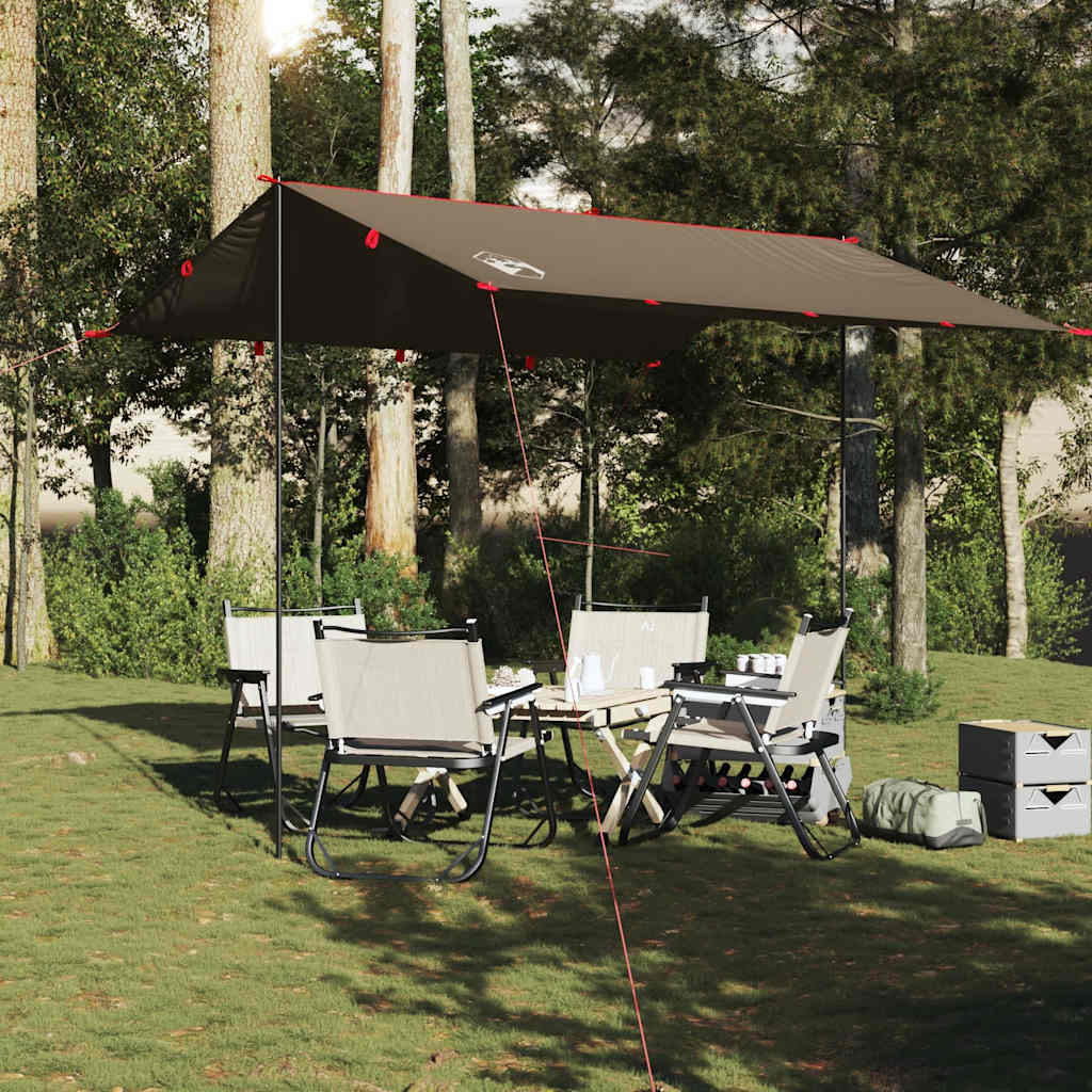 Telone da Campeggio Marrone 306x306 cm Impermeabile