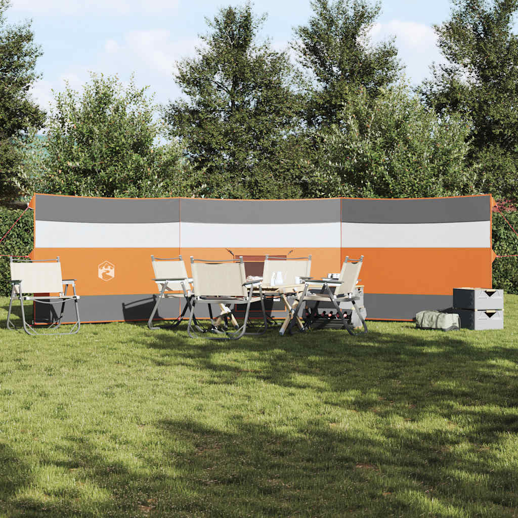 Frangivento Campeggio Grigio Arancione 508x130 cm Impermeabile