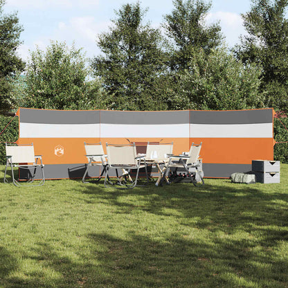 Frangivento Campeggio Grigio Arancione 508x130 cm Impermeabile