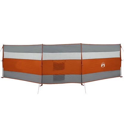 Frangivento Campeggio Grigio Arancione 508x130 cm Impermeabile