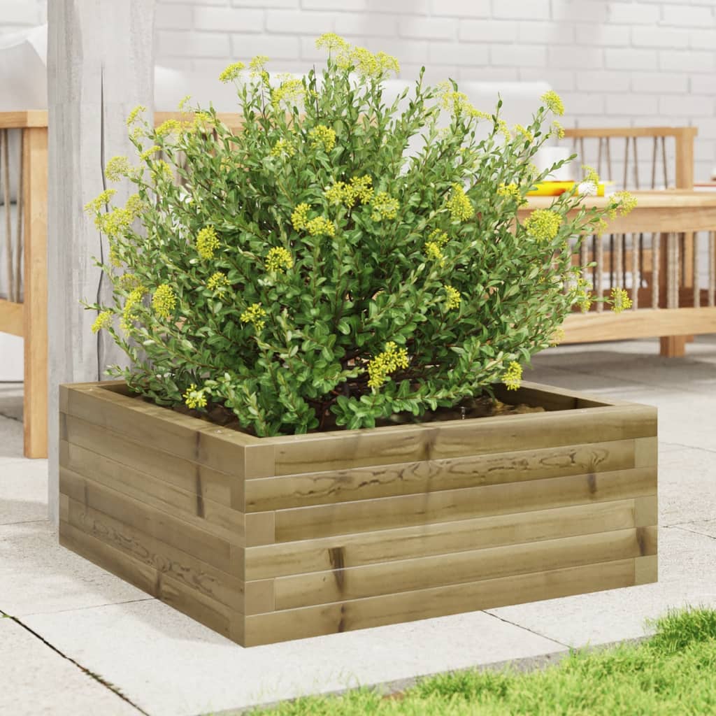 Fioriera da Giardino 60x60x23 cm in Legno di Pino Impregnato