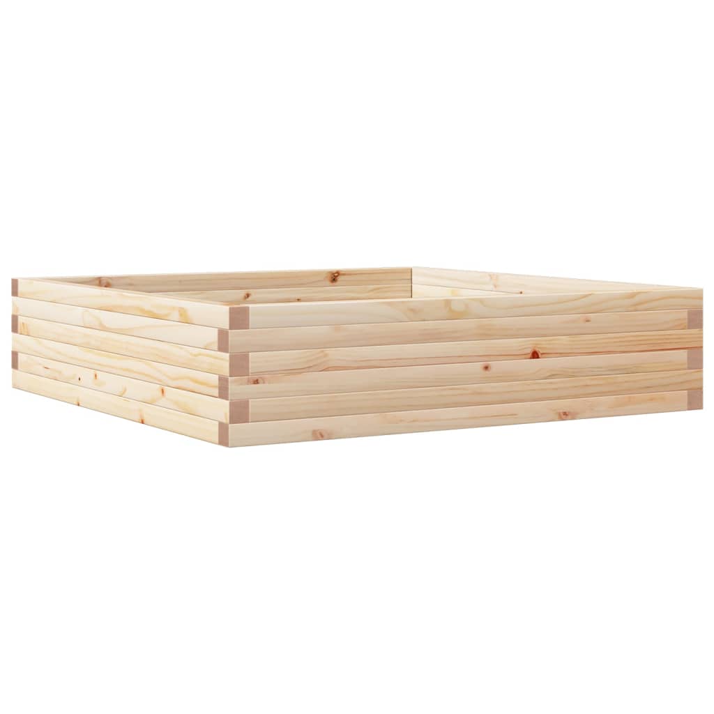 Fioriera da Giardino 100x100x23 cm in Legno Massello di Pino