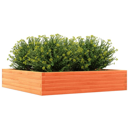 Fioriera Giardino Marrone Cera 110x110x23cm Legno Massello Pino