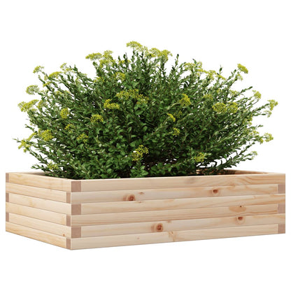 Fioriera da Giardino 90x60x23 cm in Legno Massello di Pino