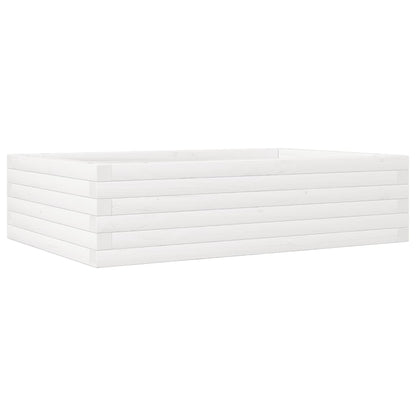 Fioriera da Giardino Bianca 90x60x23 cm Legno Massello di Pino