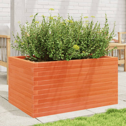 Fioriera Giardino Marrone Cera 90x60x45,5cm Legno Massello Pino