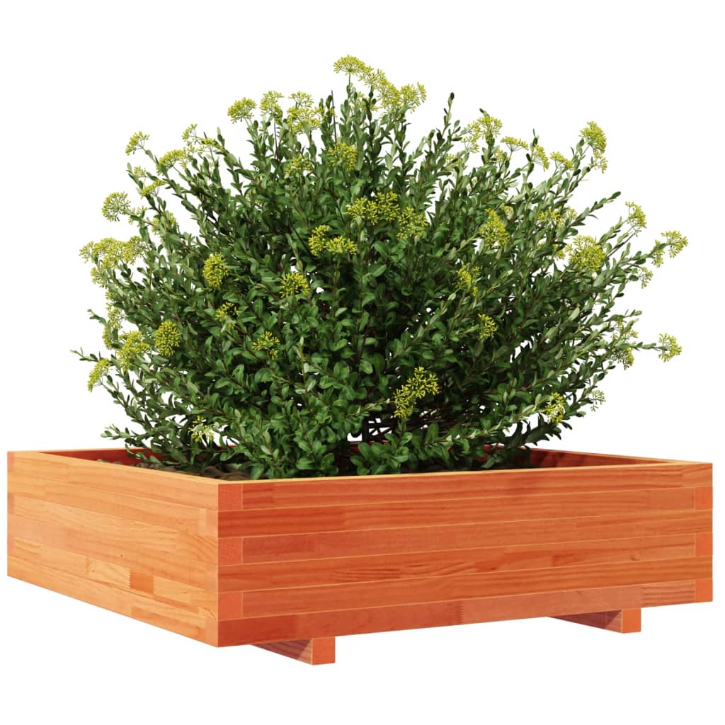 Fioriera Giardino Marrone Cera 90x90x26,5cm Legno Massello Pino