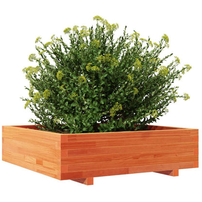 Fioriera Giardino Marrone Cera 90x90x26,5cm Legno Massello Pino