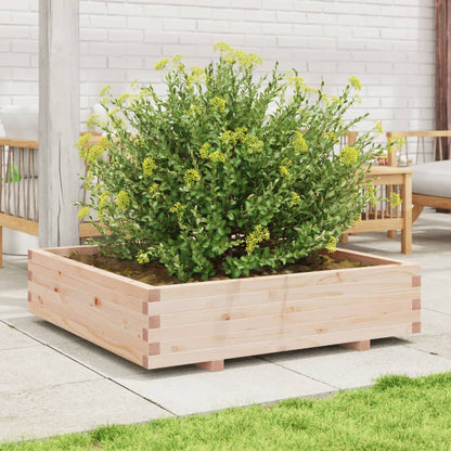 Fioriera da Giardino 100x100x26,5 cm in Legno Massello di Pino