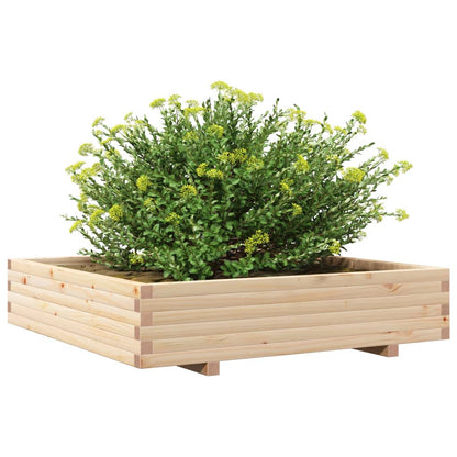 Fioriera da Giardino 110x110x26,5 cm in Legno Massello di Pino