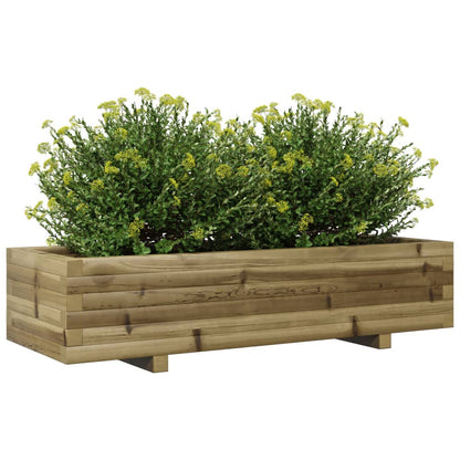 Fioriera da Giardino 110x40x26,5 cm in Legno di Pino Impregnato