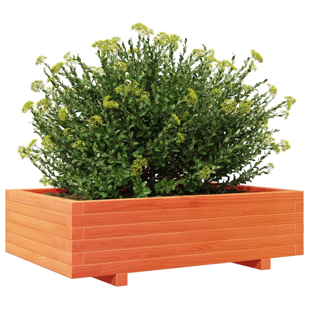 Fioriera Giardino Marrone Cera 90x60x26,5cm Legno Massello Pino