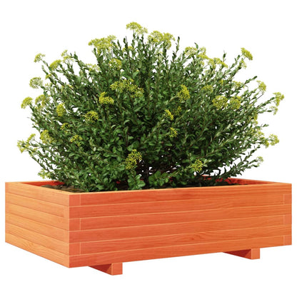 Fioriera Giardino Marrone Cera 90x60x26,5cm Legno Massello Pino