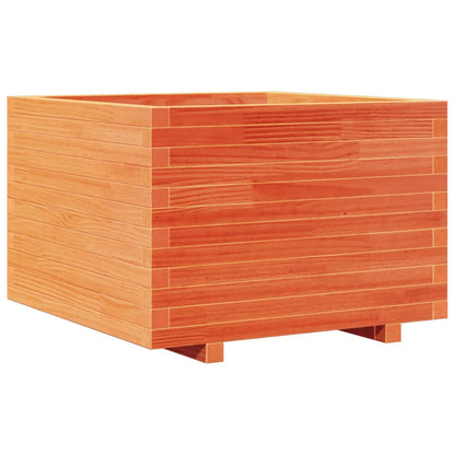 Fioriera Giardino Marrone Cera 70x70x49,5cm Legno Massello Pino