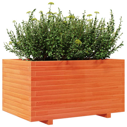 Fioriera Giardino Marrone Cera 90x60x49,5cm Legno Massello Pino