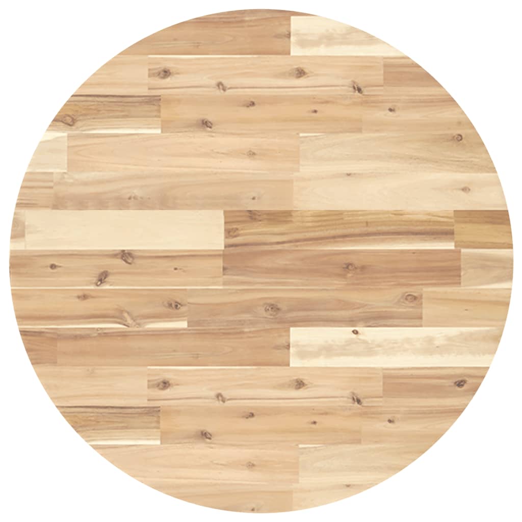 Piano Tavolo Rotondo ÃƒËœ70x2 cm in Legno Massello di Acacia